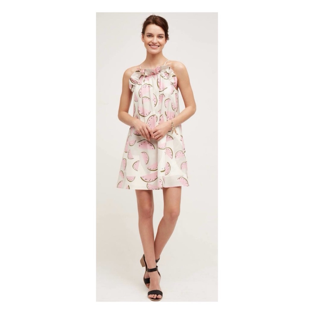 NWOT Anthropologie Corey Lynn Calter Watermelon Slice Mini Dress  Size Small